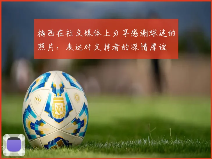 梅西在社交媒体上分享感谢球迷的照片，表达对支持者的深情厚谊